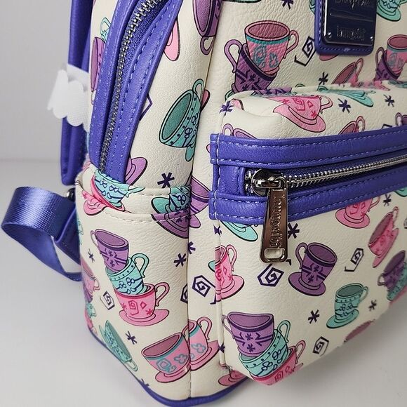 Disney Parks Loungefly Alice in Wonderland Mad Tea Party Teacups Mini Backpack - Picture 7 of 12